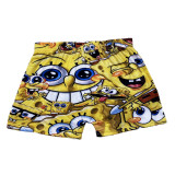 Skinny Pattern Printed Yoga Shorts