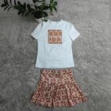 Fashion Temperament Short Sleeve Tops Mini Skirt Two-piece Set