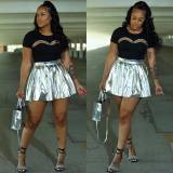 Ladies Elegant High Elastic Loose Swing Skirt