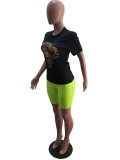 Sexy Positioning Human Head Print Two-piece Set