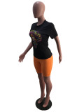 Sexy Positioning Human Head Print Two-piece Set