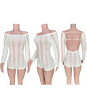 Sexy Long Sleeve Hollow Backless One Piece Rompers