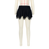 Sexy Double -layer Lace Irregular Mini Skirt