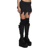 Sexy Double -layer Lace Irregular Mini Skirt