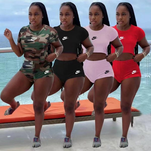 Casual Active Embroidery Bandeau Three Piece Set