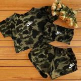 Casual Active Embroidery Bandeau Three Piece Set