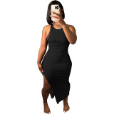 Casual Sexy Mesh Stitching Long Dresses