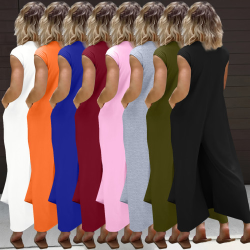 Plus Size Women's Casual Button Sleeveless Jumpsuit Fat Woman