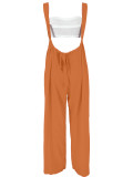 Casual Wrapped Top & Straps Wide Legs Drawstring Pant Sets Two Pieces