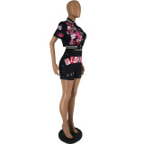 Fashion Positioning Printed Two Piece Set