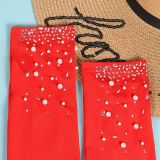 Sexy Perspective Hotfix Rhinestone Beaded One Piece Rompers