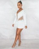 Sexy Perspective Hotfix Rhinestone Beaded One Piece Rompers
