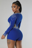 Sexy Perspective Hotfix Rhinestone Beaded One Piece Rompers