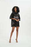 Fashion Sequins Loose Summer Dresses