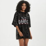 Fashion Sequins Loose Summer Dresses