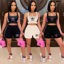 Summer Sleeveless Shorts Casual Two Piece Outfits for Women Going Out