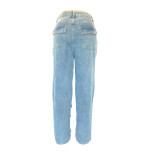 Casual Pants Loose High Waist Wide Leg Ripped Jeans