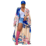 Plus Size Shawl Women Wide Multi Color Floral Elegant Fashion Capes All Season Outfits Beach