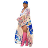 Plus Size Shawl Women Wide Multi Color Floral Elegant Fashion Capes All Season Outfits Beach