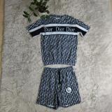 Summer Fashion Printed Letter Short Set