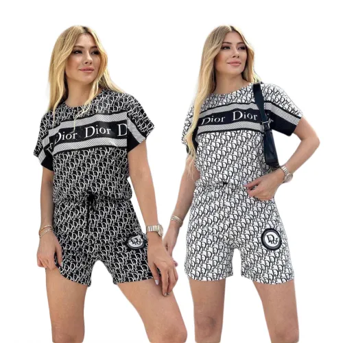 Summer Fashion Printed Letter Short Set