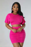 aliscouture Desiree Ruched Mini Skirt Set