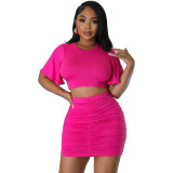 aliscouture Desiree Ruched Mini Skirt Set