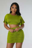aliscouture Desiree Ruched Mini Skirt Set