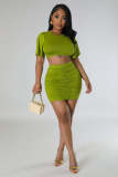 aliscouture Desiree Ruched Mini Skirt Set