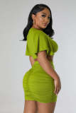 aliscouture Desiree Ruched Mini Skirt Set