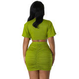 aliscouture Desiree Ruched Mini Skirt Set