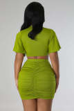 aliscouture Desiree Ruched Mini Skirt Set