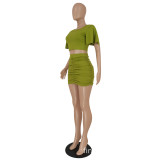 aliscouture Desiree Ruched Mini Skirt Set