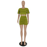 aliscouture Desiree Ruched Mini Skirt Set