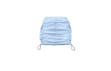Solid Color Gathered Elastic Buckle Sports Cargo Skirt with Pocket