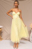 Sexual Suspender Casual Dress INS Vacation Multi-colored Women's Dress