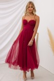 Sexual Suspender Casual Dress INS Vacation Multi-colored Women's Dress
