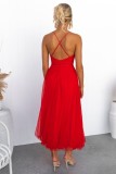 Sexual Suspender Casual Dress INS Vacation Multi-colored Women's Dress
