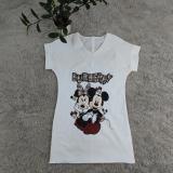 Fashion Printed Cartoon Deep V Short Sleeve Club Dresses