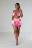 Fashion Contrasting Color Printed Two Piece Short Set