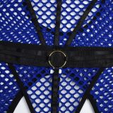 Large Mesh Splicing with Steel Ring Hanging neck and leg ring underwear