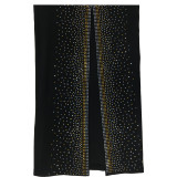 Fashion Beaded Puff Sleeve Elastic V-Neck Maxi Dress