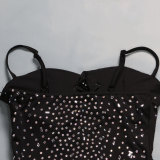 Sexy Fit Beaded Lace-Up Dress