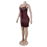 Sexy Fit Beaded Lace-Up Dress
