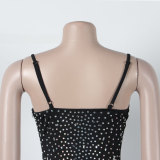 Sexy Fit Beaded Lace-Up Dress