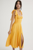 Sexy Backless Spaghetti Strap Vacation Chiffon Dress