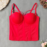 Fashion Mesh Push Up Bralet Women S Corset Bustier Bra Night Club Party Long Sexy Cropped Top Vest