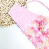 Women's Bustier Flower Mesh Cropped Top