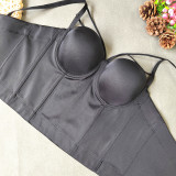 Fashion Mesh Push Up Bralet Women S Corset Bustier Bra Night Club Party Long Sexy Cropped Top Vest