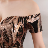 Sequins Off Shoulder Long Evening Dress Women Floor Length Mermaid Maxi Dress Long Prom